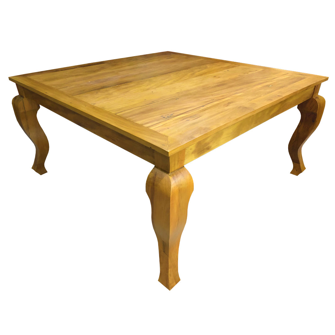 Mesa de Jantar Alexandre 150x150cm Madeira Maciça - 8 Lugares