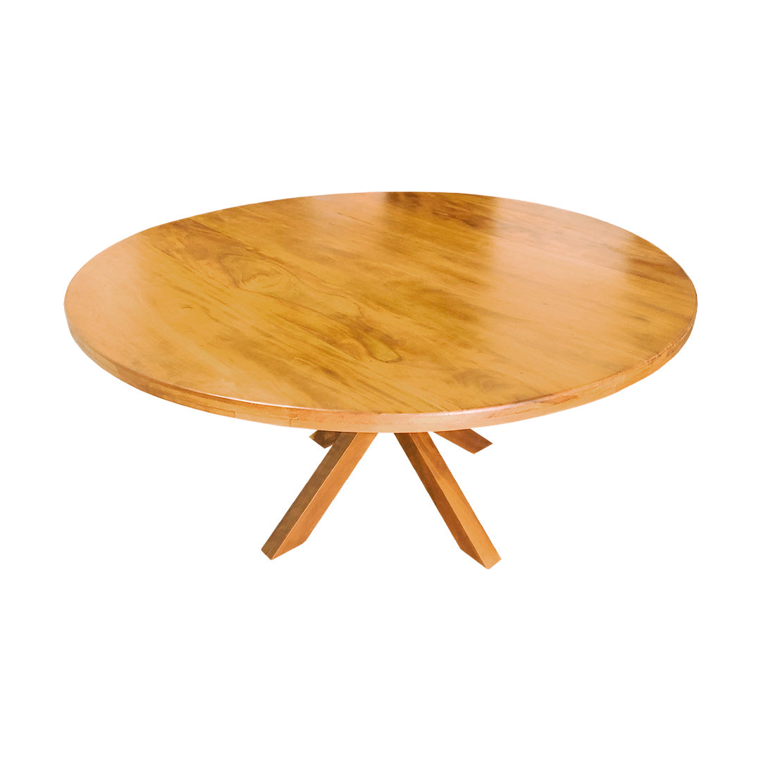 Mesa de comedor redonda Monaco 140 cm de madera maciza - 6 plazas