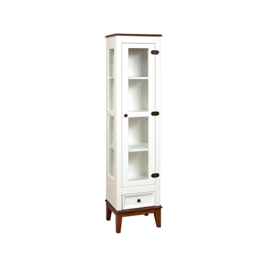 Cristaleira 1 Porta e 1 Gaveta cor Branca 350x429x1800 mm