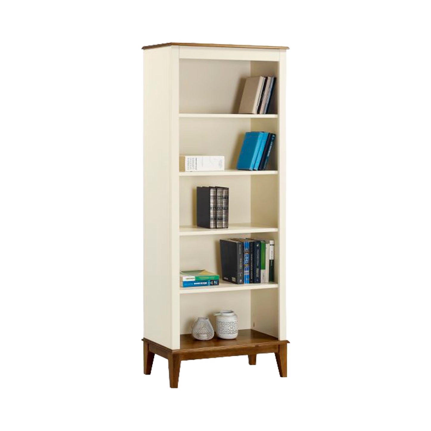 Librería con 4 estantes blancos