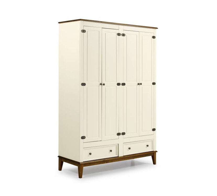 Armario 4 Puertas Color Blanco Roto 1,49x0,50x2,00m