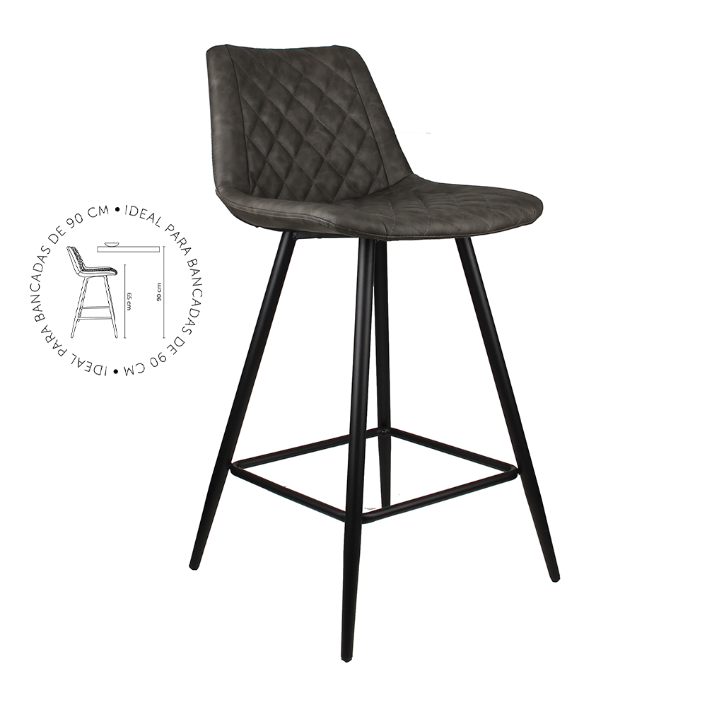 Petrópolis Low Stool, Gray Color