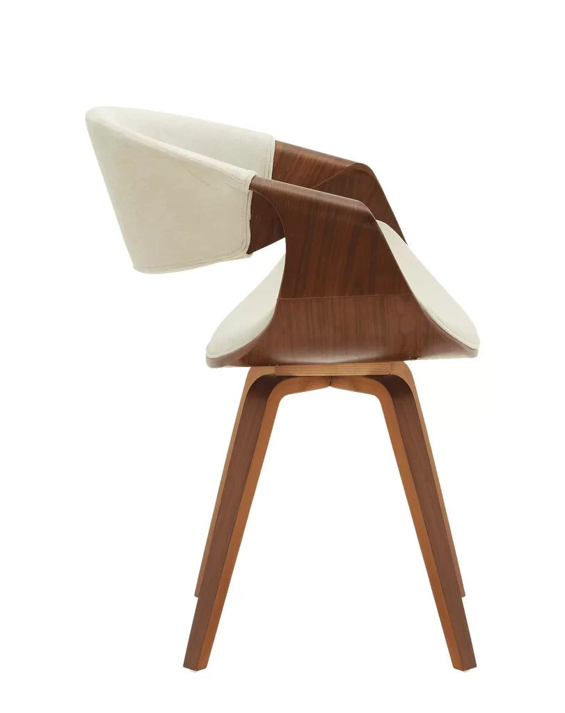 Cadeira Munique cor Nude com Madeira