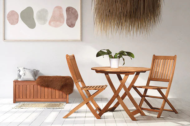 Silla plegable de madera
