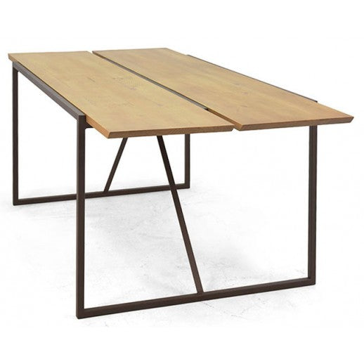 Mesa de Comedor Lumber 200x95cm Madera y Hierro - 6 Plazas