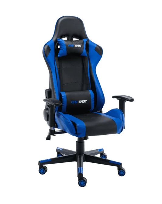 Cadeira Gamer One Shot cor Preto com Azul