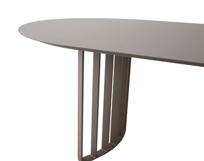 Lyse Oval Table 240x120cm Aluminum Gray Color