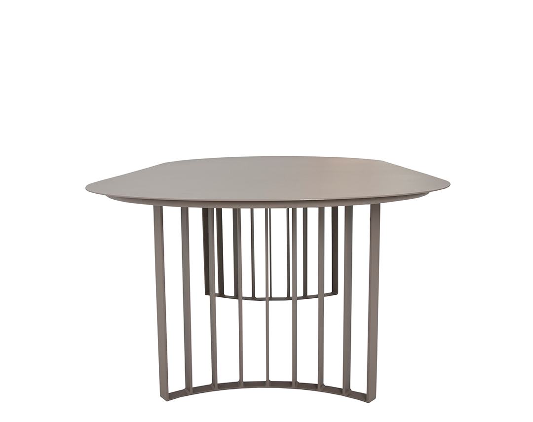Lyse Oval Table 240x120cm Aluminum Gray Color