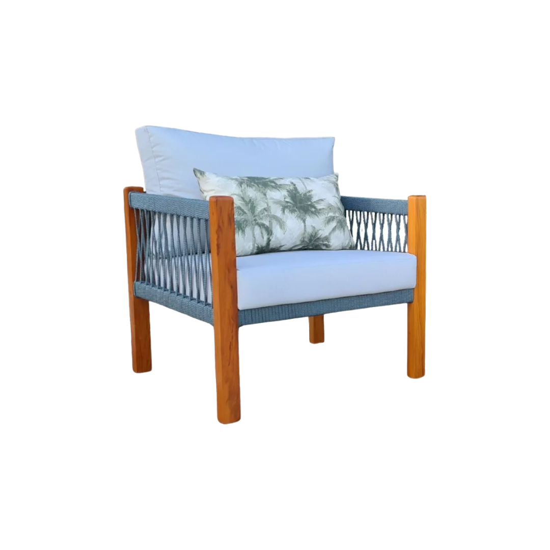Sillón Lux Madera Maciza y Cuerda Náutica