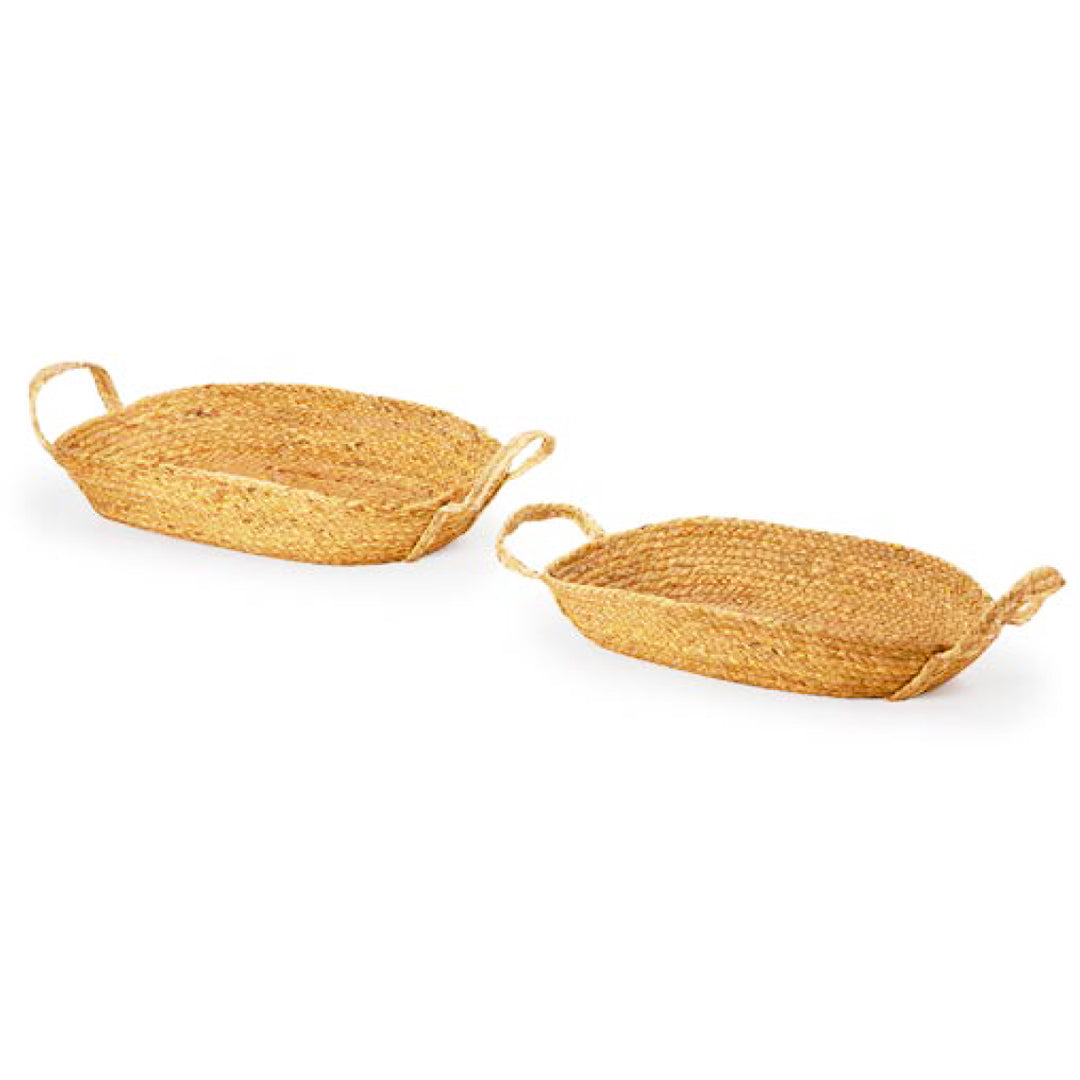 Kit de Centro de Mesa de Fibra Natural - 2 Piezas
