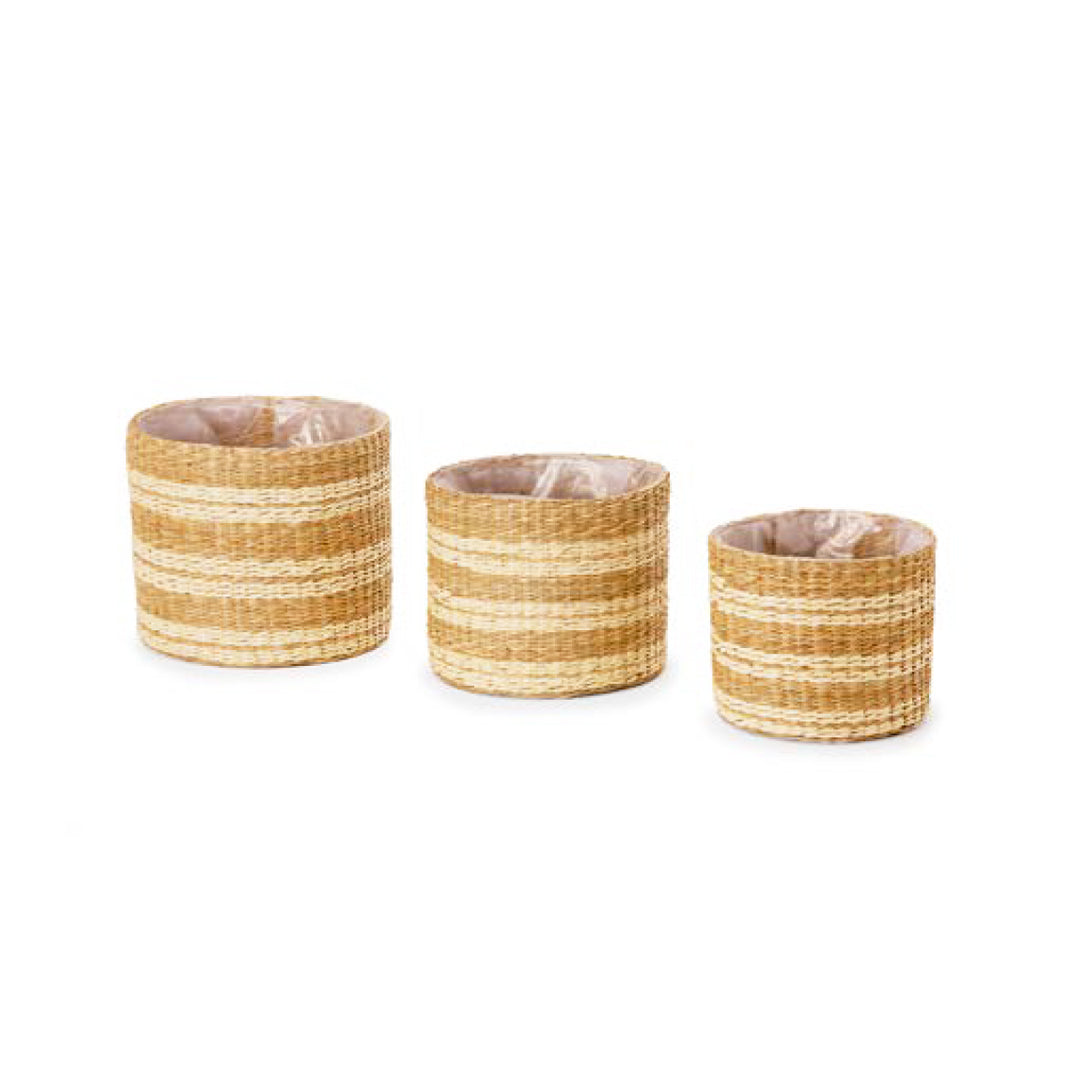 Natural Fiber Cachepot Kit - 3 Pieces