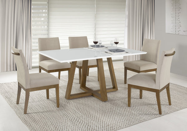 Ambiente 1 com Zeta Dining Table 120x90cm - 4 Seats