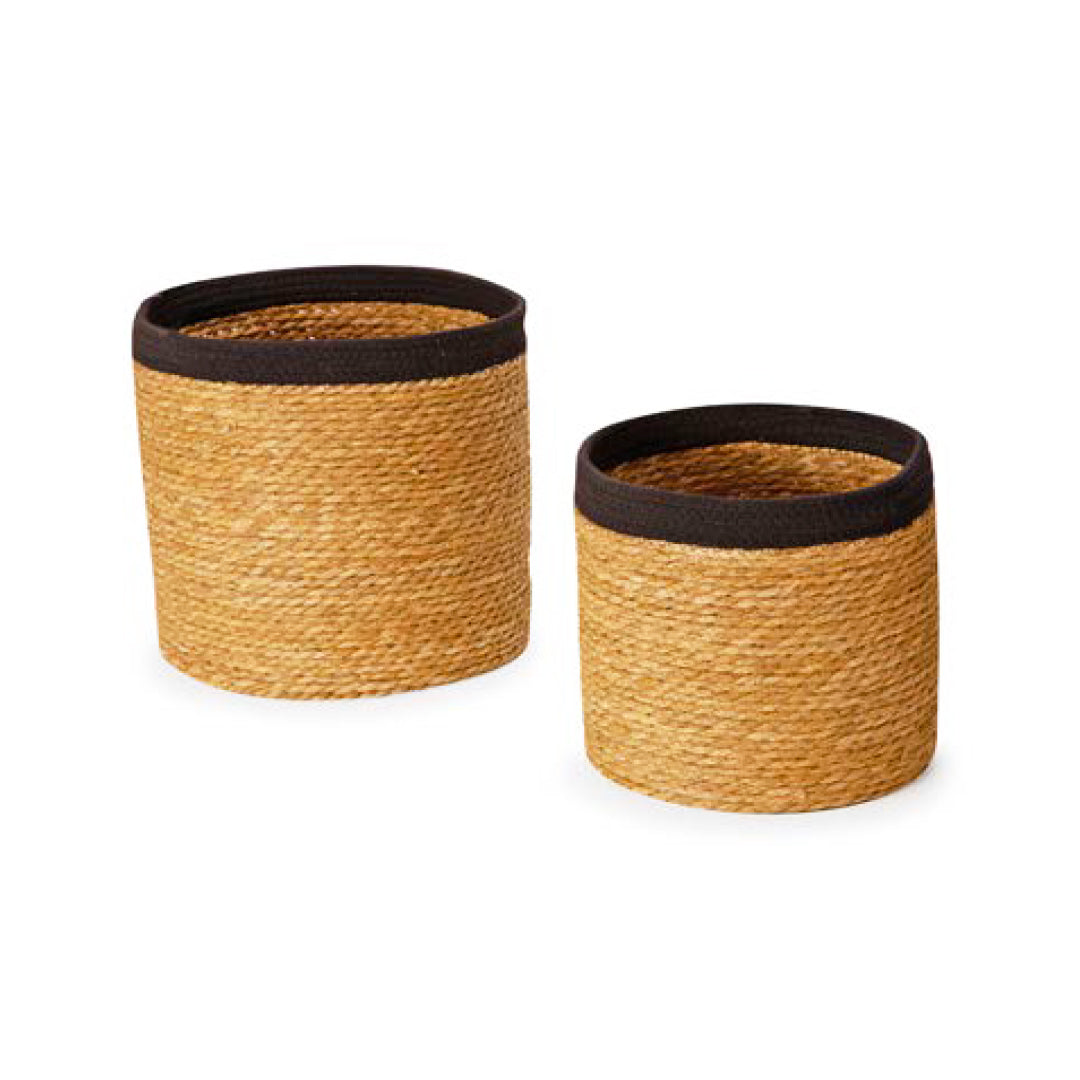 Natural Fiber and Cotton Basket Kit - 2 Pieces