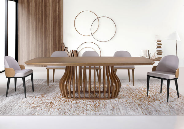 Ambiente 1 com Mesa de comedor Heos con tapa de barril 200x110 cm - 8 plazas