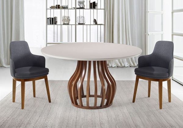 Ambiente 1 com Mesa de Comedor Redonda Heos 1,40m - 4 Plazas