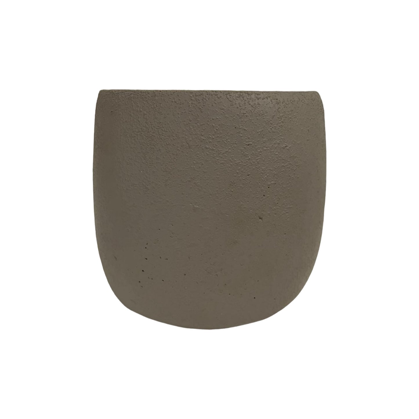 Large Gray Cement Cachepot