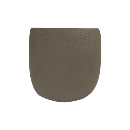 Large Gray Cement Cachepot