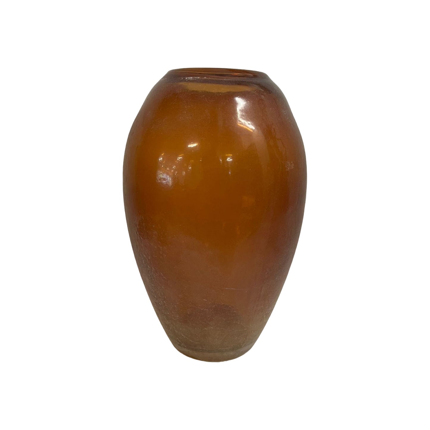 Jarrón de cristal ámbar