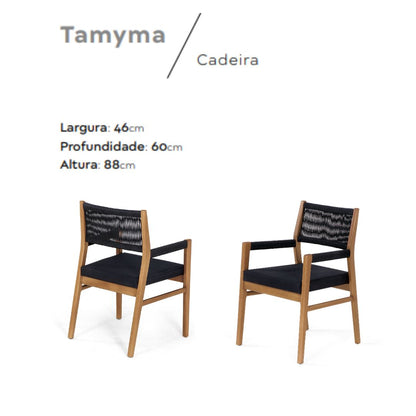 Tamyma Chair Upholstered with Nautical Rope