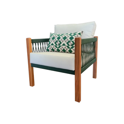 Sillón Lux Madera Maciza y Cuerda Náutica