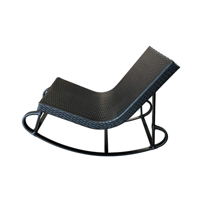 Cadeira Balanço Chaise Alumínio e Fibra Sintética cor Preta