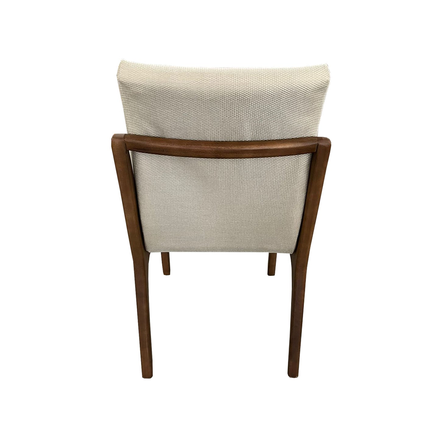 Caribe Chair Dark Brown Wood and Cream Linen