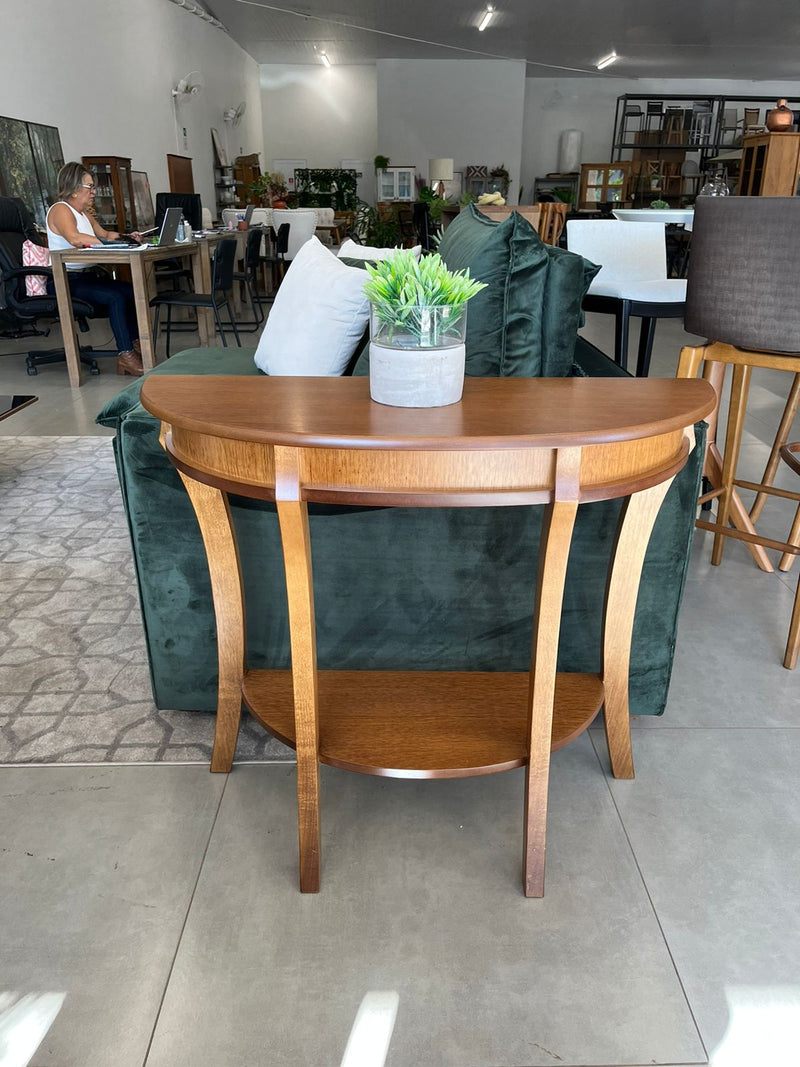Aparador Mandarim Meia Lua Prateleira 89x37x76cm Madeira cor Imbuia