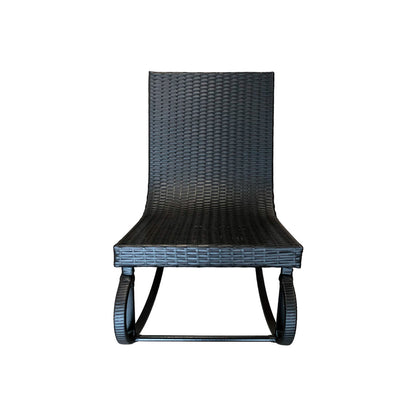 Cadeira Balanço Chaise Alumínio e Fibra Sintética cor Preta
