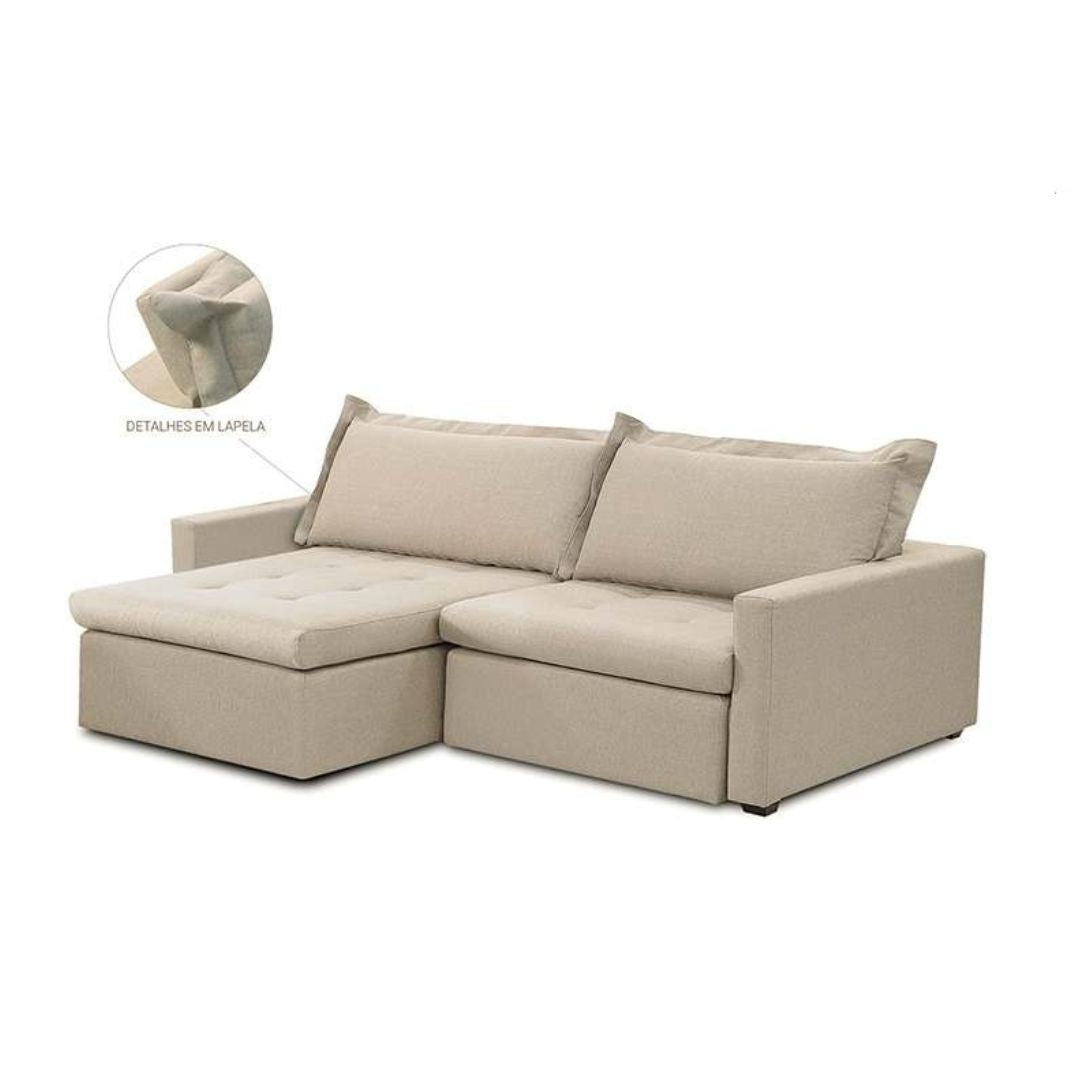 Sofá Tapizado Asturia Reclinable y Reclinable Lino Blanco Roto