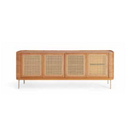 Istanbul Laminated Cinnamon Buffet with Hexagonal Straw 180cm