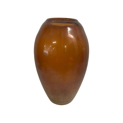 Jarrón de cristal ámbar
