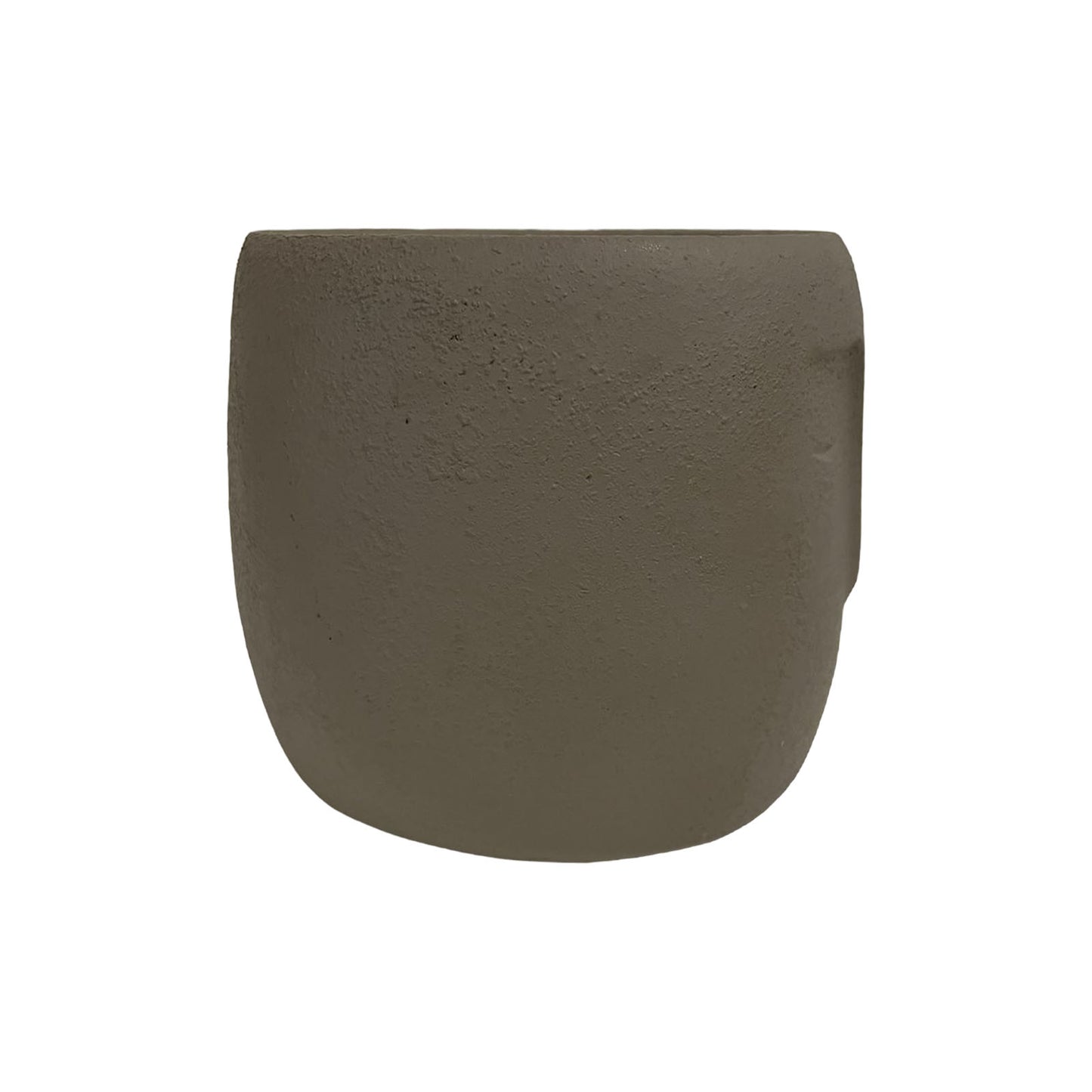 Large Gray Cement Cachepot