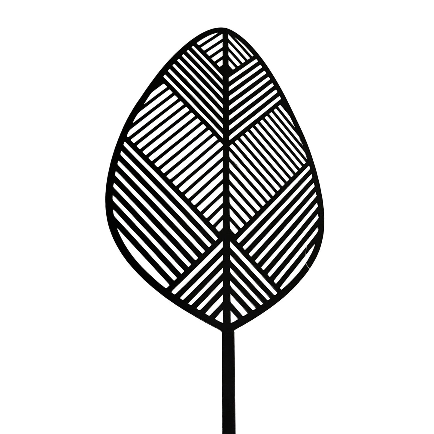 Escultura de hoja de metal negro