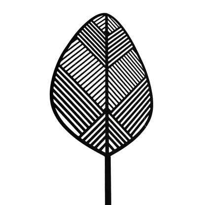 Escultura de hoja de metal negro
