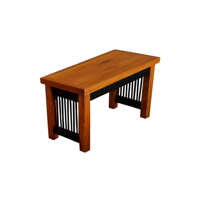 Mesa auxiliar Lux 70x50cm madera maciza y cuerda náutica