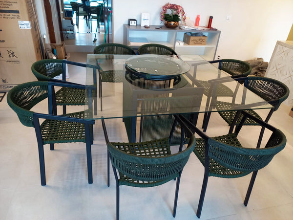 Ambiente 2 com Black Aluminum Chair with Black Nautical Rope