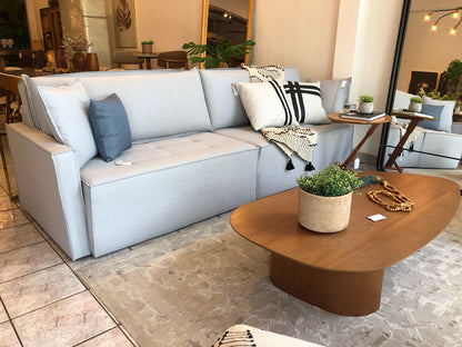 Sofá Davos Linho Cinza 290m