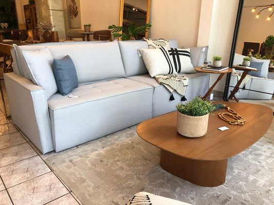 Sofá Davos Linho Cinza 290m