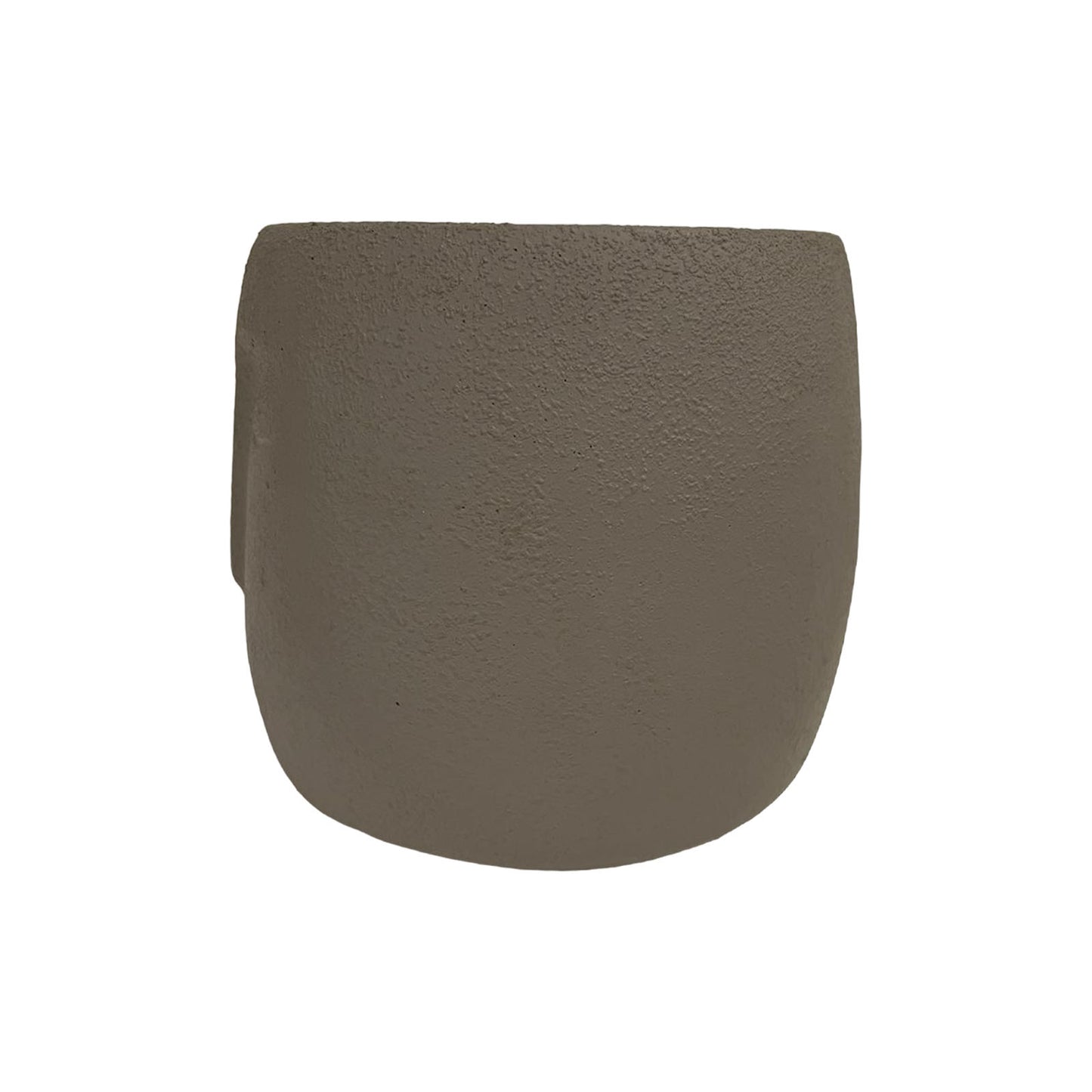 Large Gray Cement Cachepot