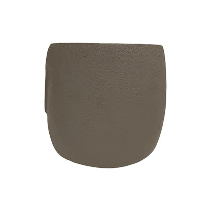 Large Gray Cement Cachepot