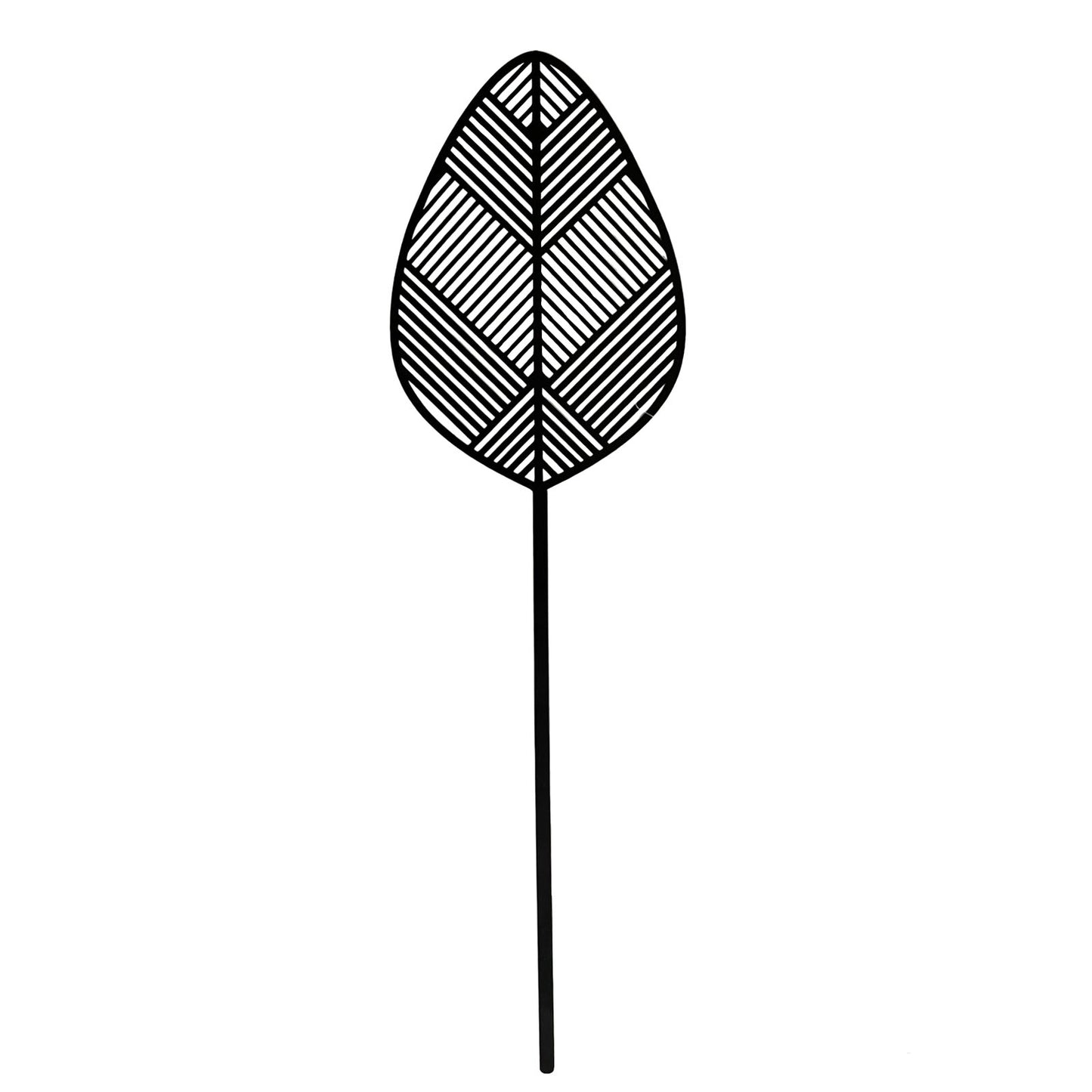 Escultura de hoja de metal negro