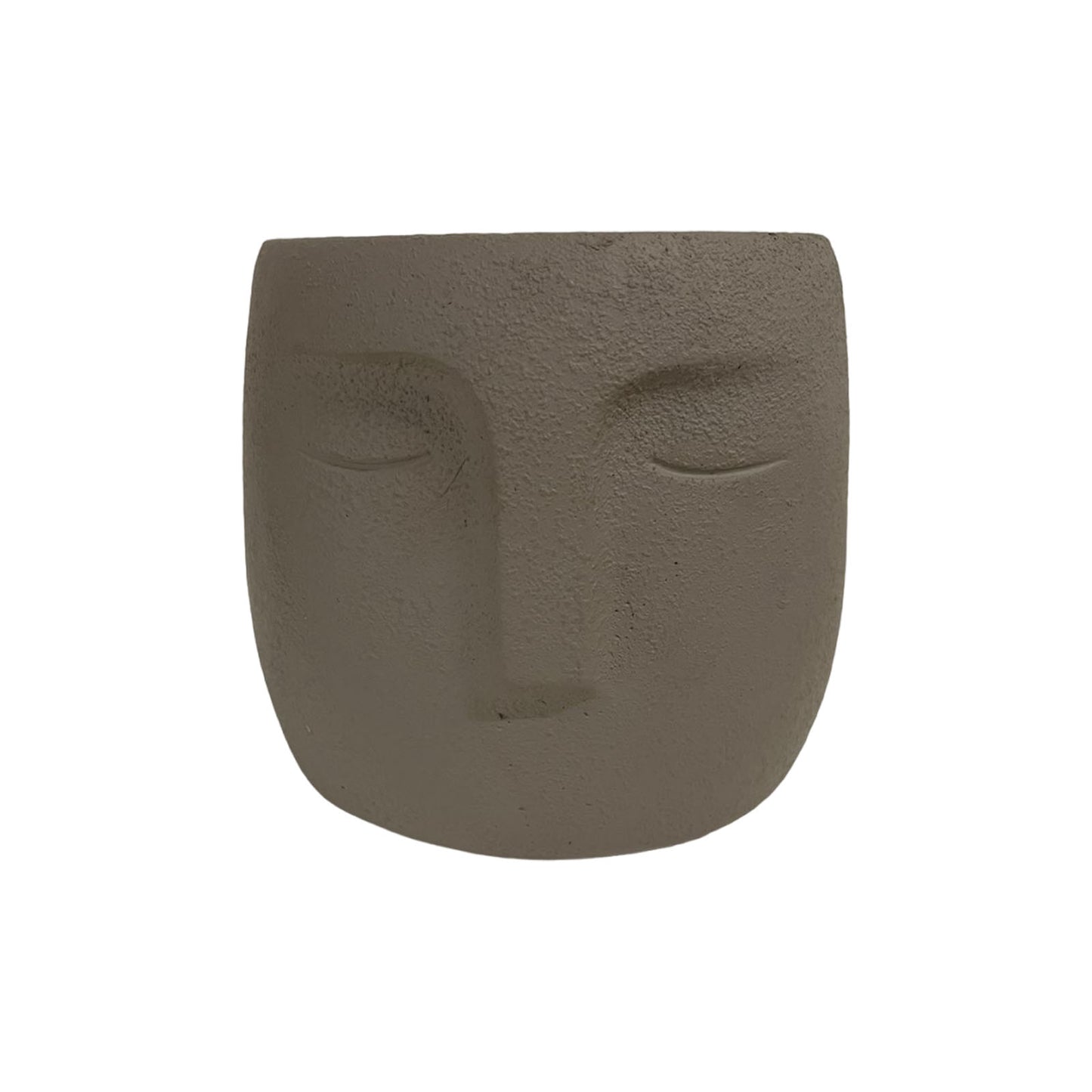 Large Gray Cement Cachepot