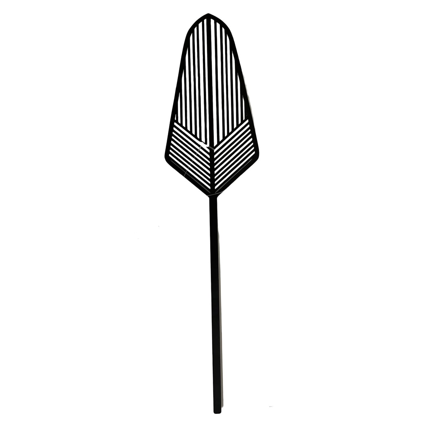 Escultura de hoja de metal negro