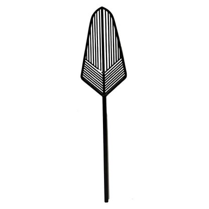 Escultura de hoja de metal negro