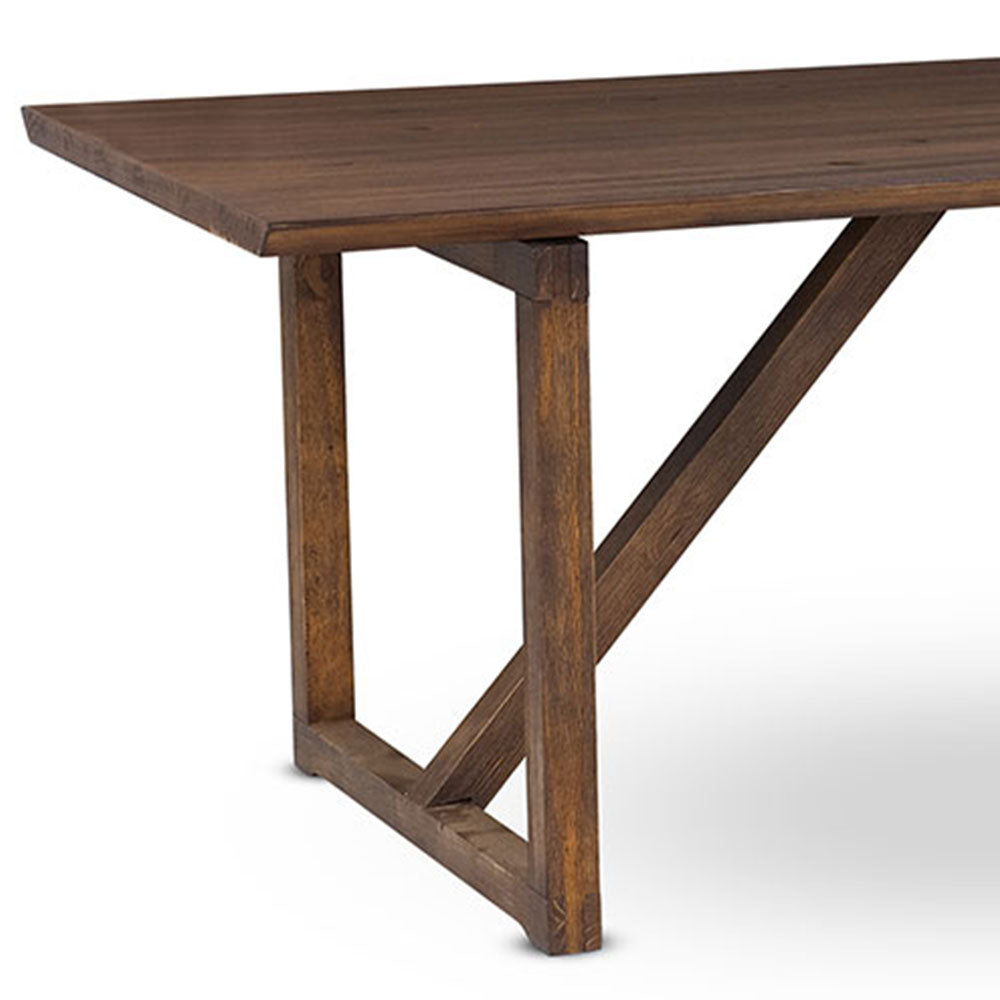 Mesa de comedor Vermont de madera maciza 220x100x75cm - 8 plazas