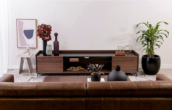 Ambiente 1 com Estantería Madera y Vidrio Airon 2.00x0.50x0.55m