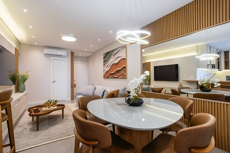 Mesa de Jantarcontemporâneo—Projeto Conjunto Monic— Toth Móveis