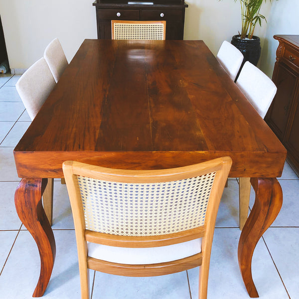 Ambiente 4 com Anne Dining Table 180x100cm Solid Wood - 6 Seats