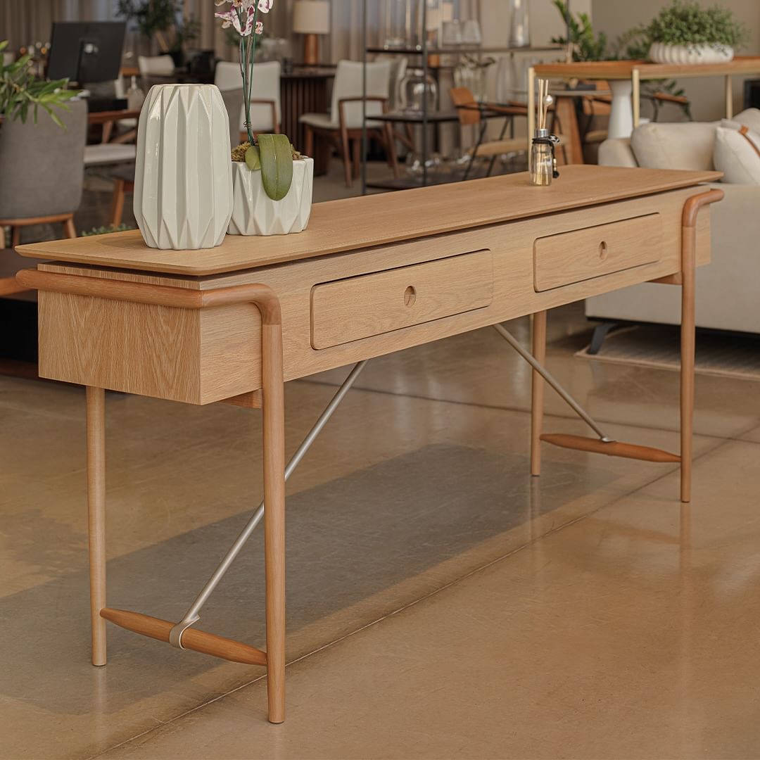 Aparador Coral Madera Natural Canela 180x45x76cm