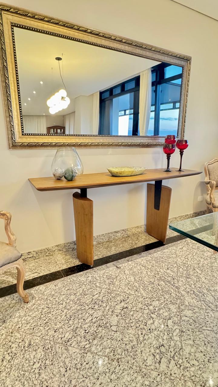 Andorra Sideboard Walnut Wood Carbon Steel Black 180x52x80cm